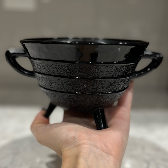 Other - Vintage black milk glass cauldron